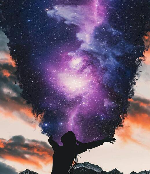 عکس پروفایل فانتزی کهکشانی دخترانه