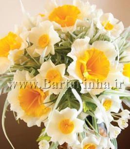 عکس گل نرگس با خمیر چینی
