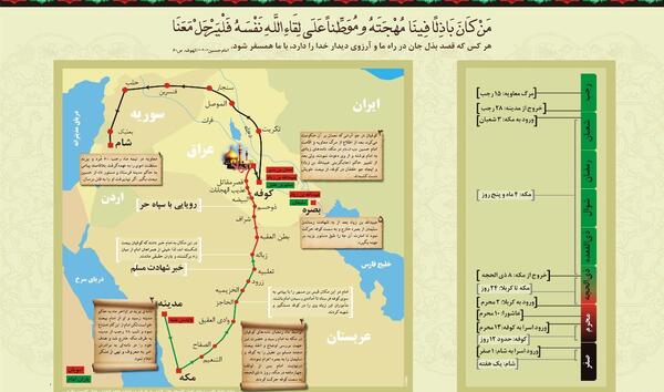 عکس حرکت امام حسین از مکه به کربلا