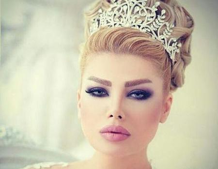 عکس عروس آرایش مو و صورت