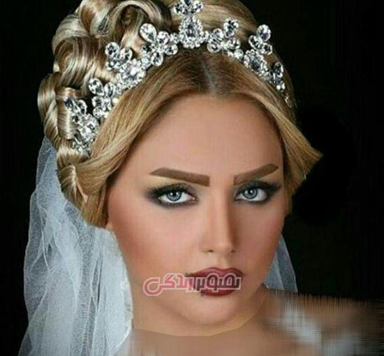 عکس عروس آرایش مو و صورت