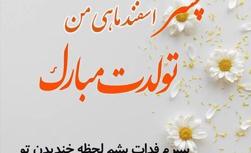 عکس نوشته گل پسرم تاج سرم