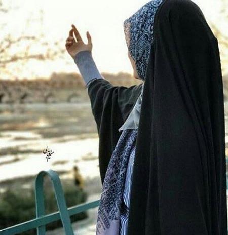 عکس تنهایی دختر با حجاب