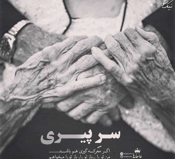 عکس عاشقانه دو نفره پیر