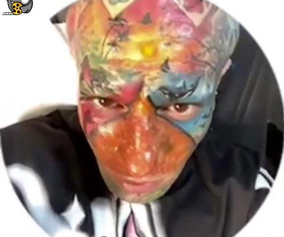 عکس فول تاتو صورت تتلو
