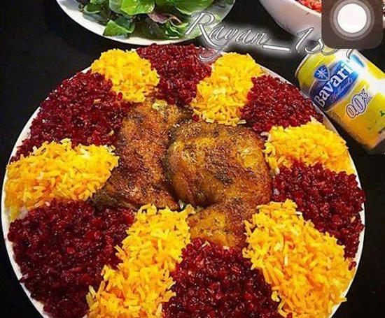 عکسهای تزیین زرشک پلو با مرغ