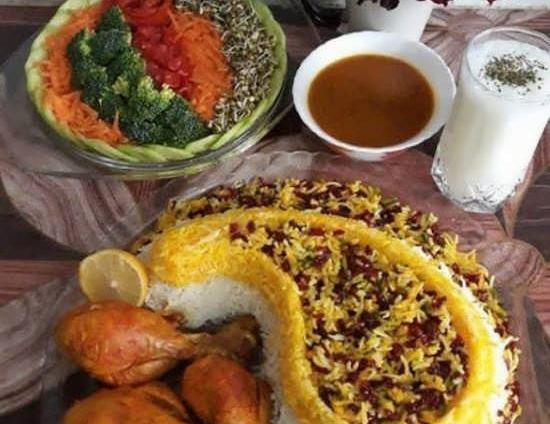 عکسهای تزیین زرشک پلو با مرغ
