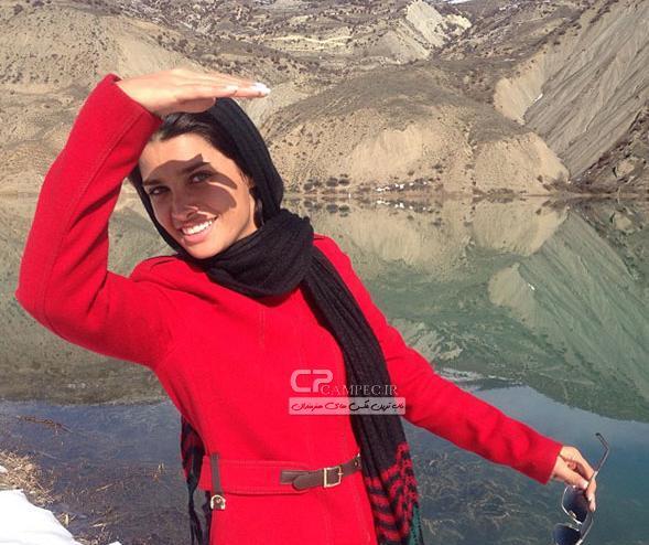 عکس تینا آخوند تبار و همسرش