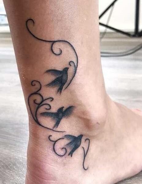 عکس تاتو روی پا