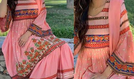 عکس مدل لباس مجلسی افغانی دخترانه