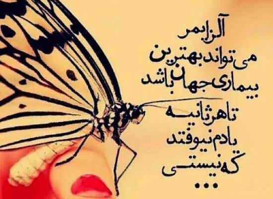 عکس نوشته پروانه دار