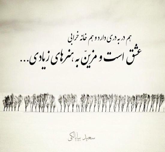 عکس نوشته سعید بیابانکی