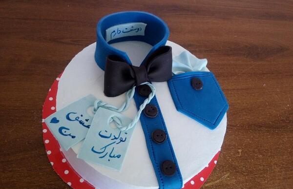 عکس کیک تولد مردانه آبی
