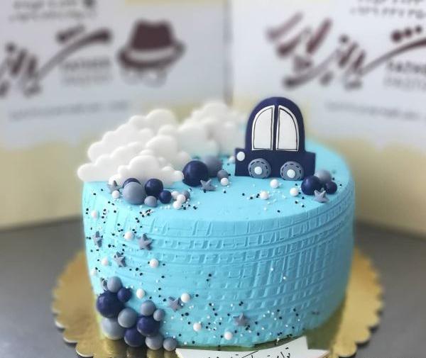 عکس کیک تولد مردانه آبی