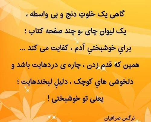 عکس نوشته ی نرگس صرافیان