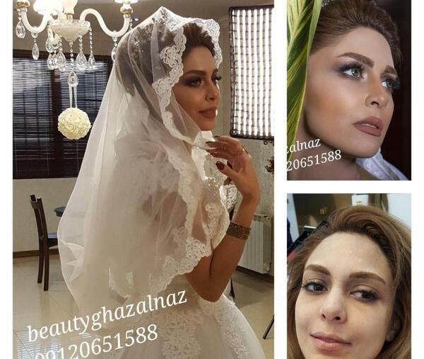 عکس لباس مجلسی غزل در عروسی گوزل