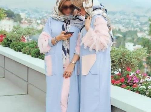 عکس مدل مانتو آبی روشن