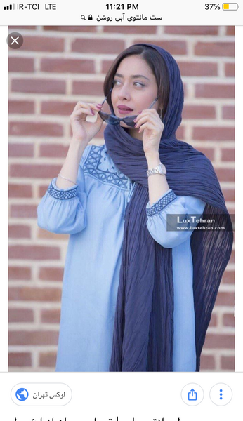 عکس مدل مانتو آبی روشن
