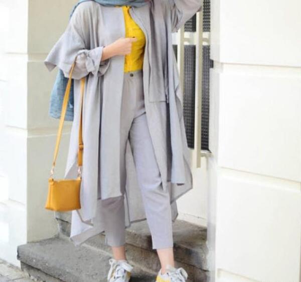 عکس مدل مانتو رنگ طوسی