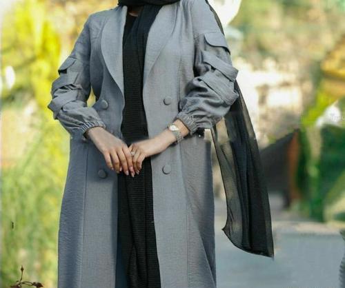عکس مدل مانتو رنگ طوسی
