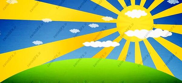عکس طلوع خورشید کارتونی