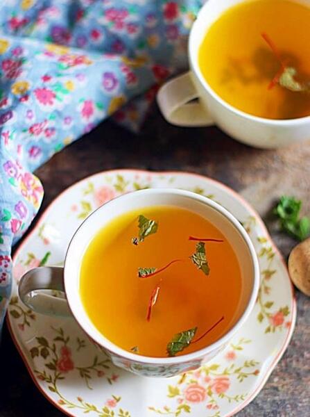 عکس چای زعفرانی