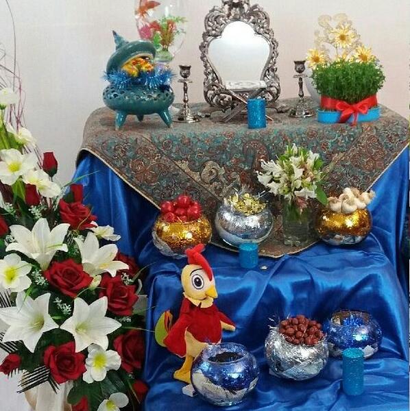 عکس سفره هفت سین حرم امام رضا