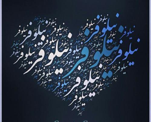 عکس نوشته رضا و نیلوفر