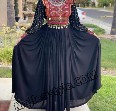 عکس مدل یقه لباس مجلسی افغانی