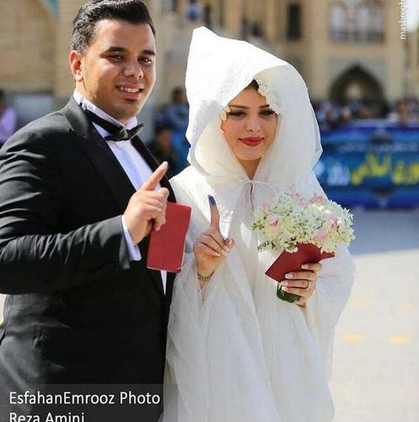 عکس عروس و داماد طلبه