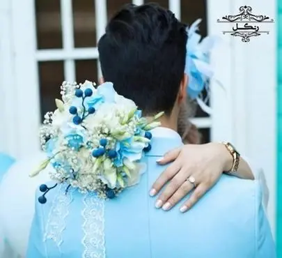 عکس دسته گل ابی عروس