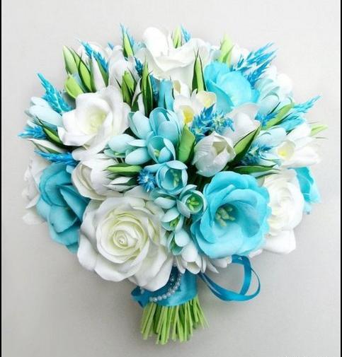 عکس دسته گل ابی عروس