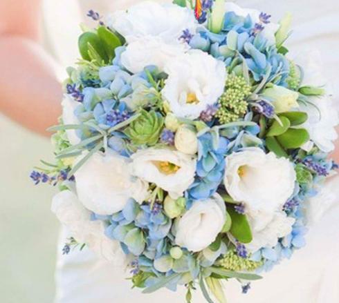عکس دسته گل ابی عروس