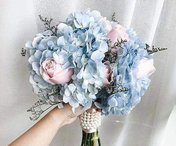 عکس دسته گل ابی عروس