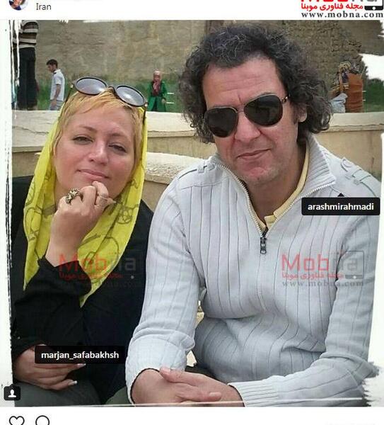 عکس آرش همراه همسرش