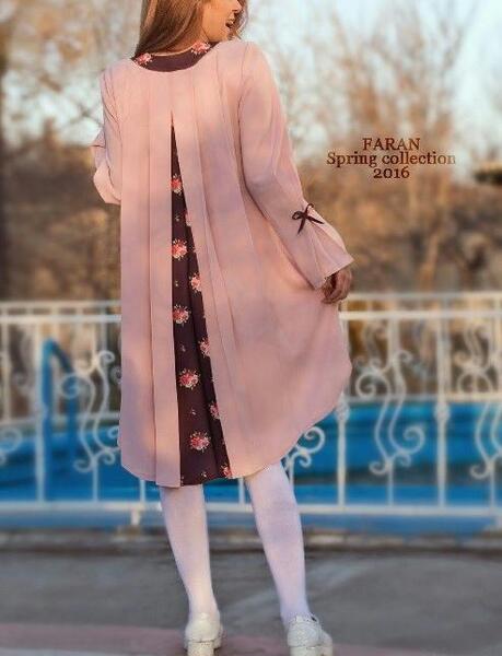 عکس مدل مانتو نخی گلدار دکمه دار