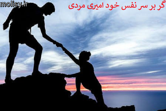عکس نوشته گر بر سر نفس خود امیری مردی