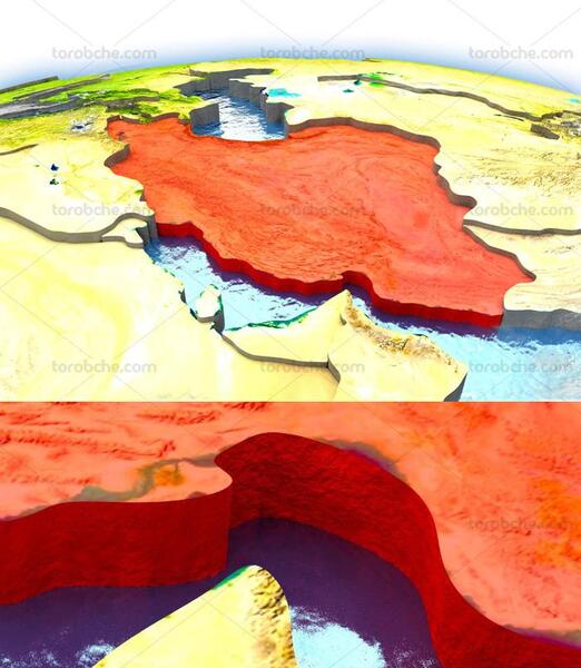 عکس سه بعدی ایران