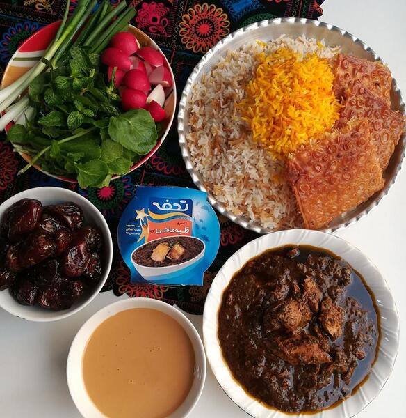 عکس غذا قلیه ماهی