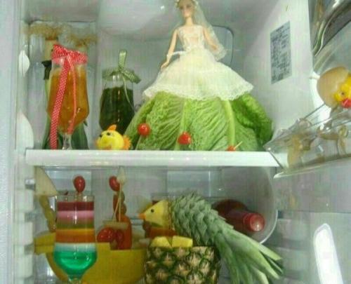 عکس ایده برای داخل یخچال عروس