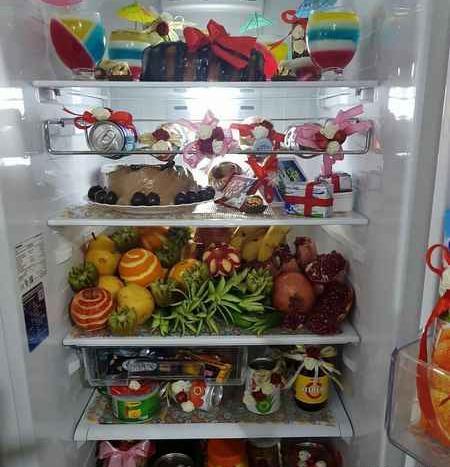 عکس ایده برای داخل یخچال عروس