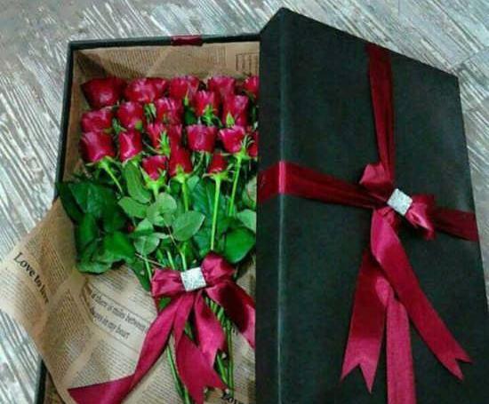 عکس گل رز کادو