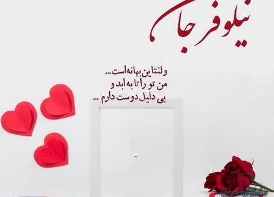عکس نوشته نیلوفر دوستت دارم