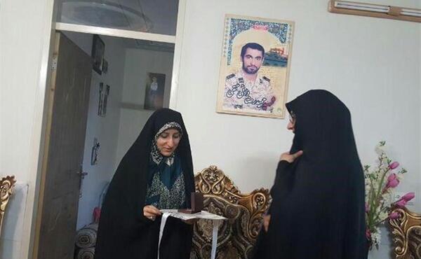 عکس شوهر زن شهید حججی