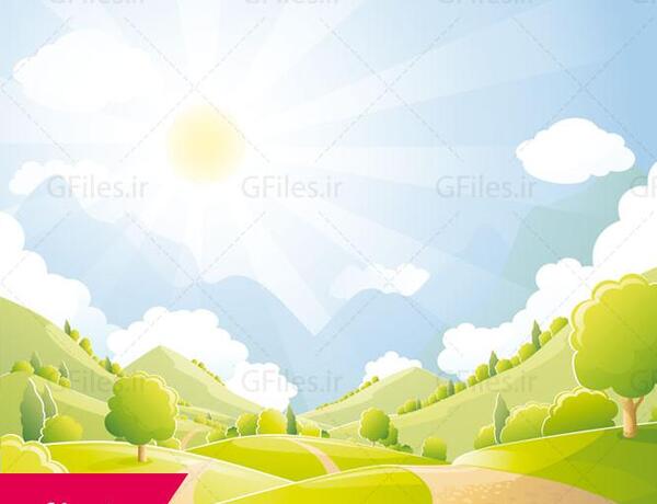 عکس طبیعت زیبا کارتونی