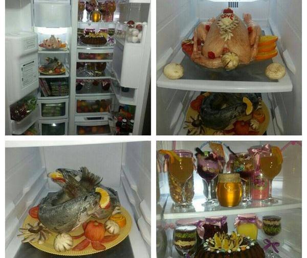 عکس ایده هایی برای تزیین یخچال عروس