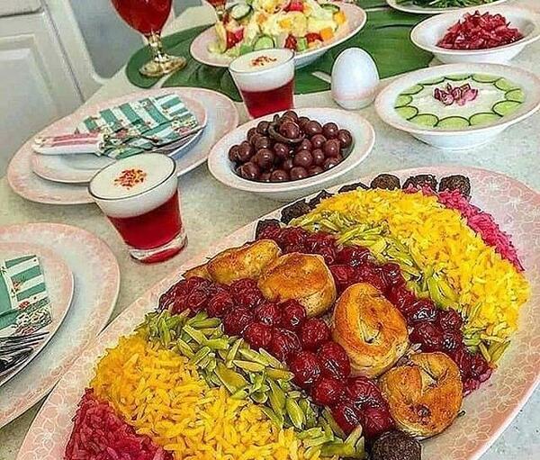 عکس غذا آلبالو پلو
