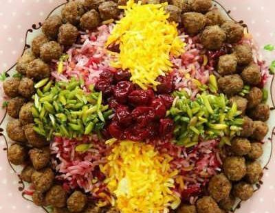 عکس غذا آلبالو پلو