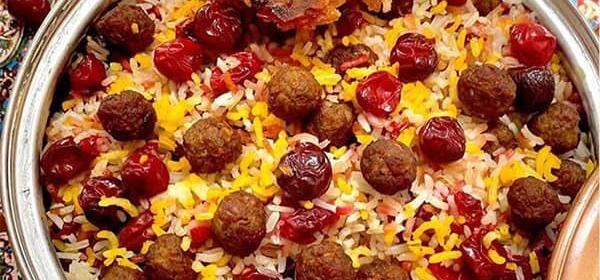 عکس غذا آلبالو پلو