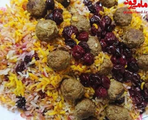 عکس غذا آلبالو پلو